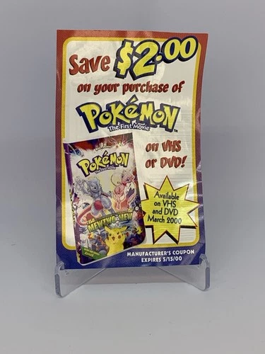 1999 Pokemon The First Movie Burger King Kids Club Promo Coup sweepstakes