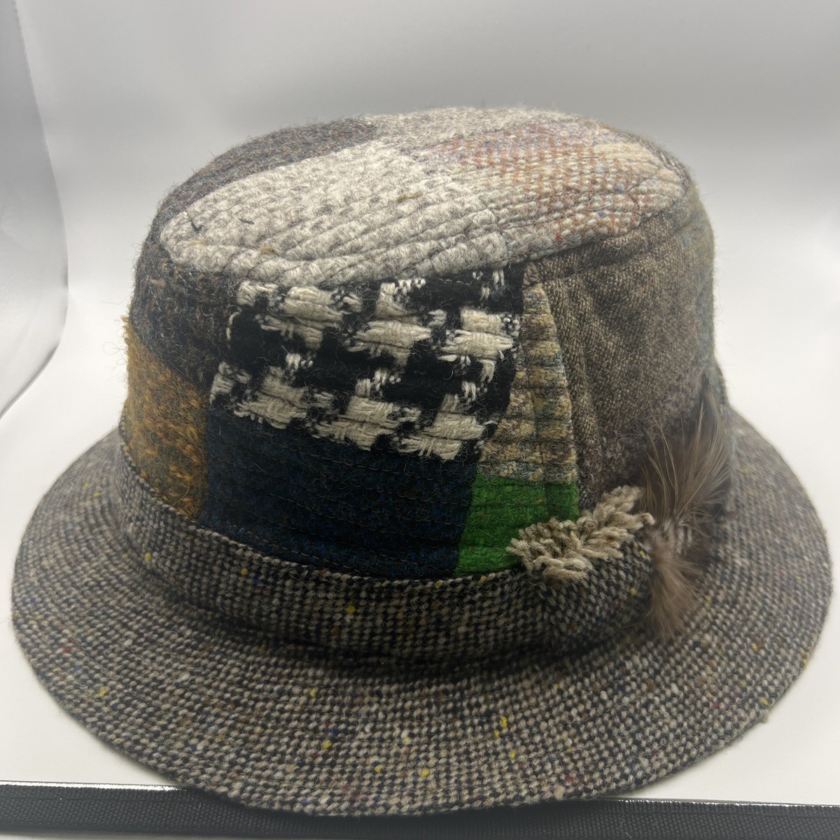 Hanna Hats Tweed Patchwork Donegal Ireland Wool Hat Mens  display picture 2