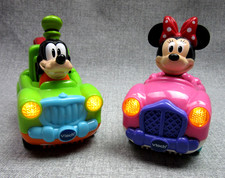 Vtech Go Go Smart Wheels Minnie Mouse  Goofy Tow Truck Lights Sound Tested Work