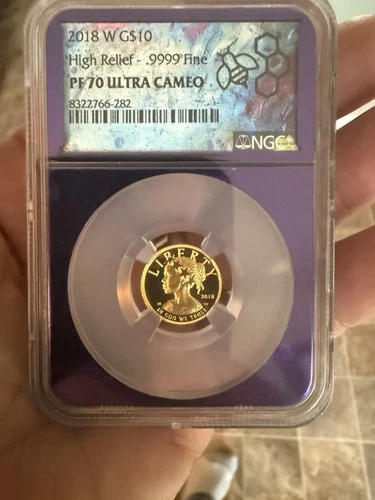 2018 W 1/10 oz Gold American Liberty High Relief Proof $10 PR70DCAM NO RESERVE!!
