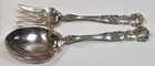 Gorham Buttercup Pattern Sterling Silver Serving Fork and Spoon Set 133.0g - WOW