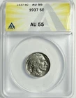 1937-P BUFFALO NICKEL - ANACS AU 55 - Just Graded / New Holder