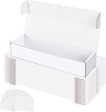Trading Card Storage Boxes with Dividers, White 1100 Count Cards Collection Box