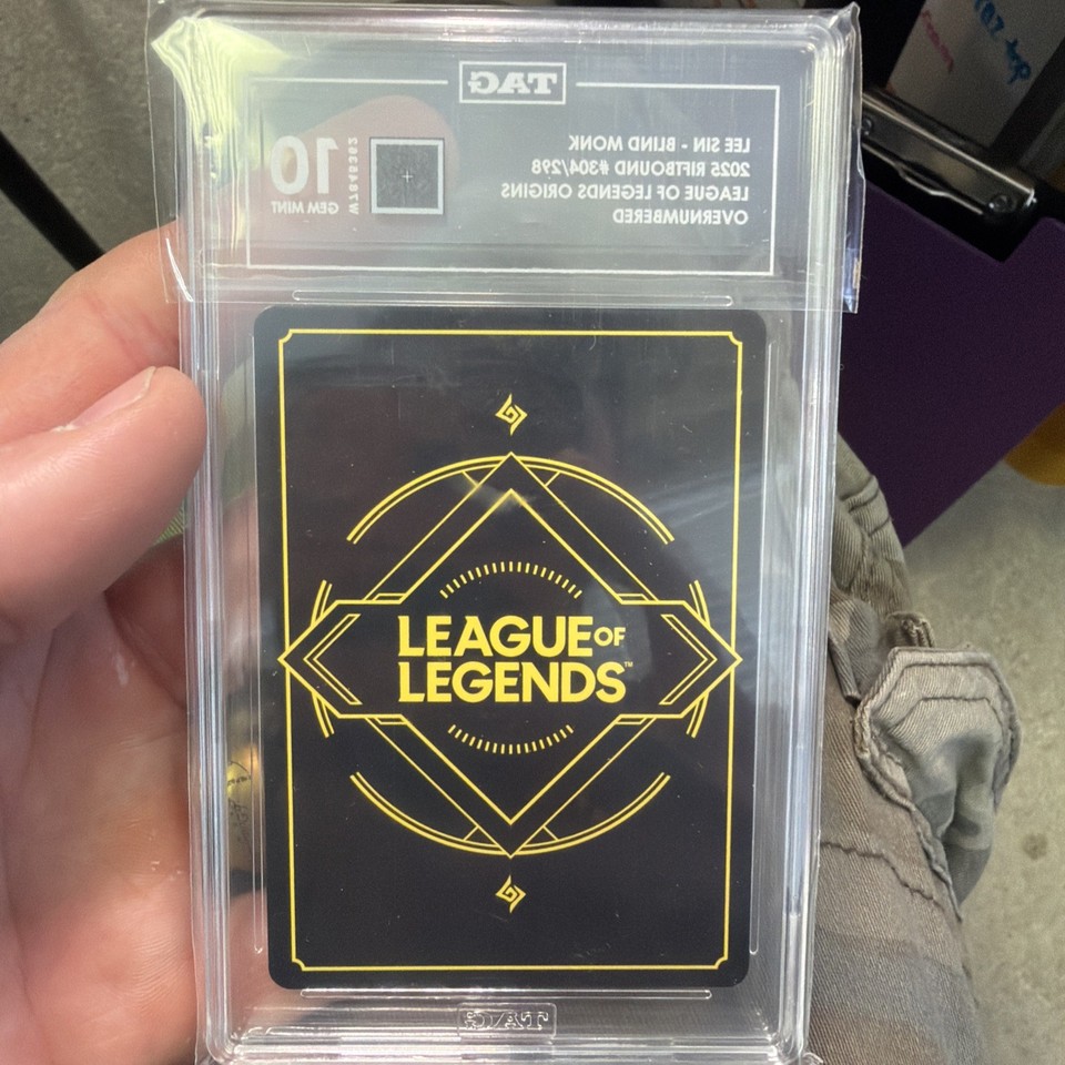 Lee Sin Blind Monk 2025 Riftbound Origins Overnumbered Foil TAG 10 #304 ...