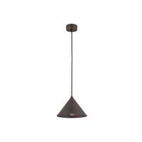 HäNgelampe Pendelleuchte Metall E27 Braun Ø 19 Cm H: Max. 155 Cm Verstellbar