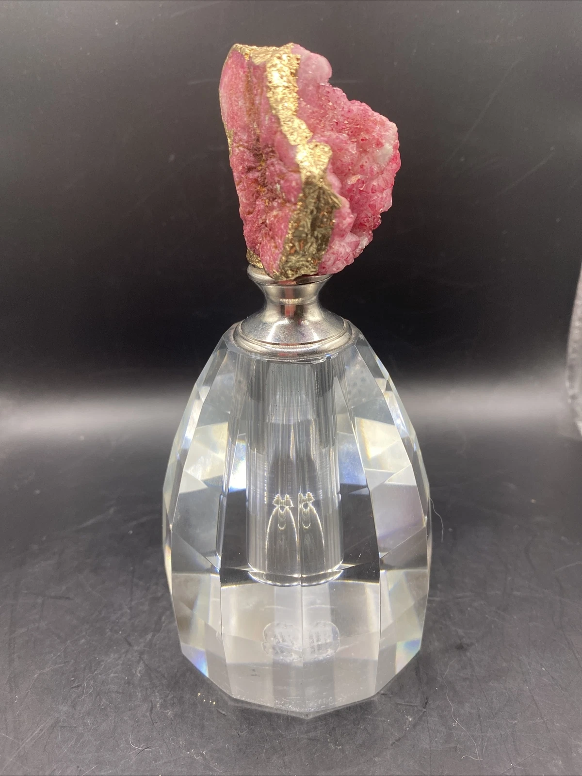 American Atelier Agate Glass Perfume Bottle  Pink Agate