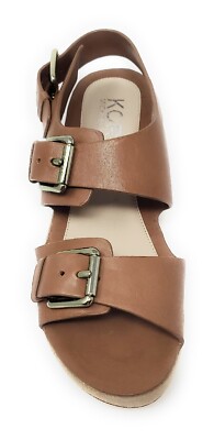 Michael Kors Zoe 2 Band Flatform platform Leather Sandals  display picture 1