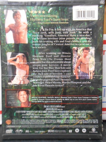 NEW The Mosquito Coast (DVD, 1999) 1986 Movie with Harrison Ford, River Phoenix - Picture 2 of 2