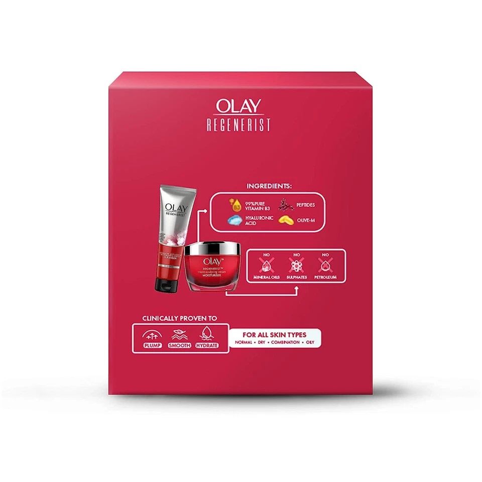 Crema hidratante de día Olay Regenerist Micro Sculpting, 50 g con limpiador, 100 g Foto 3 de 4