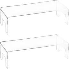 Frcctre 2 Pack Clear Acrylic Display Risers, 5mm Thick 
