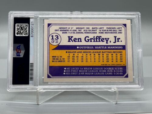 1990 Toys R Us ROOKIES #13 Ken Griffey Jr. PSA 8 bewertet NM-MT Rookie BASEBALL - Bild 2 von 3