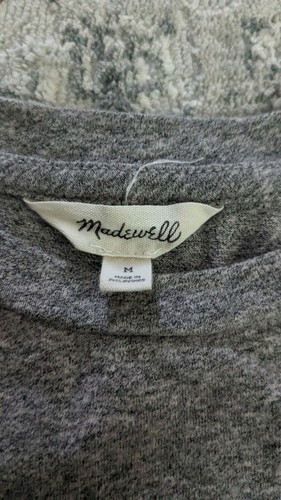 Camiseta Madewell Tie Back para mujer gris jaspeado mediano - Imagen 3 de 3