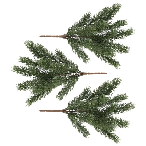 3 Stück künstliche Tannenzweige, Weihnachtssimulation, Tannennadeln, Zweige für