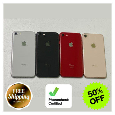 Apple iPhone 8 Unlocked - 64GB Verizon, Red, Gold, Silver, Gray Smartphone
