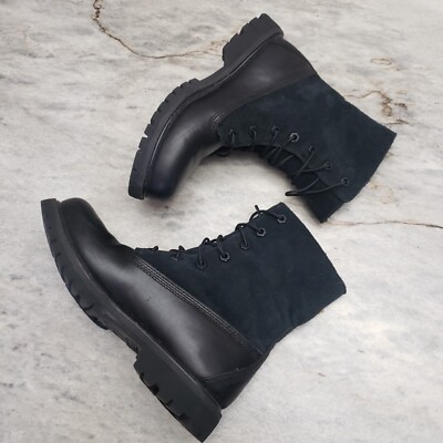 Timberland 6 Women Waterproof Boots Black Leather and Suede  display picture 1