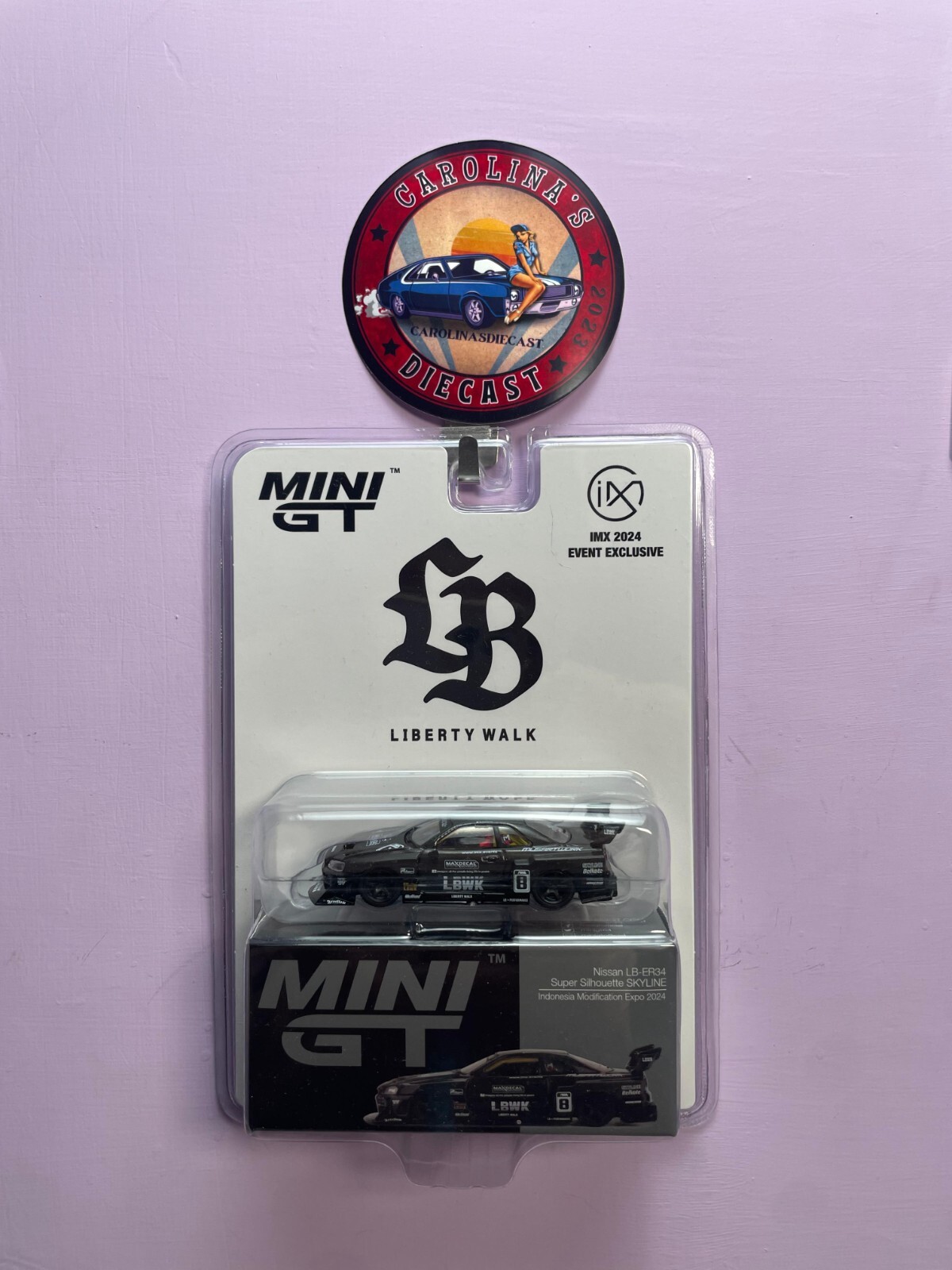 MINI GT Nissan LB-ER34 ミニカー IMX 2024限定 MINI GT 1/64 NISSAN LB-ER34 SUPER SILHOUETTE SKYLINE IMX 2024