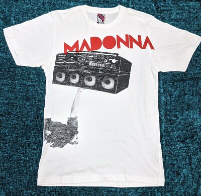 ※00s Madonna Music HMV/プロモ Tシャツ Lサイズ MADONNA CONFESSIONS ON A DANCEFLOOR ALBUM T-SHIRT MISPRINT PROMO