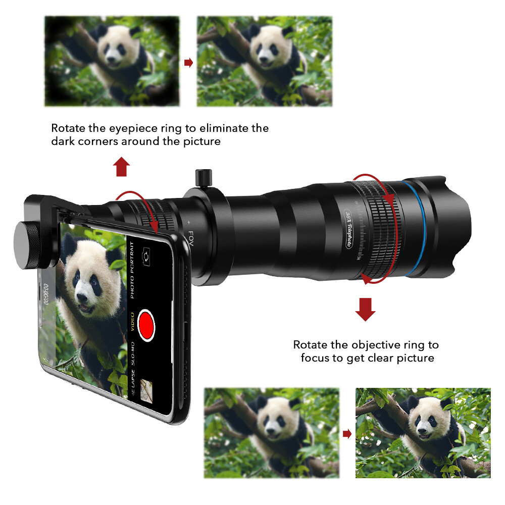 APEXEL Phone Camera Lens 36X Zoom Telephoto Lens HD Smartphone Lens for  iPhone
