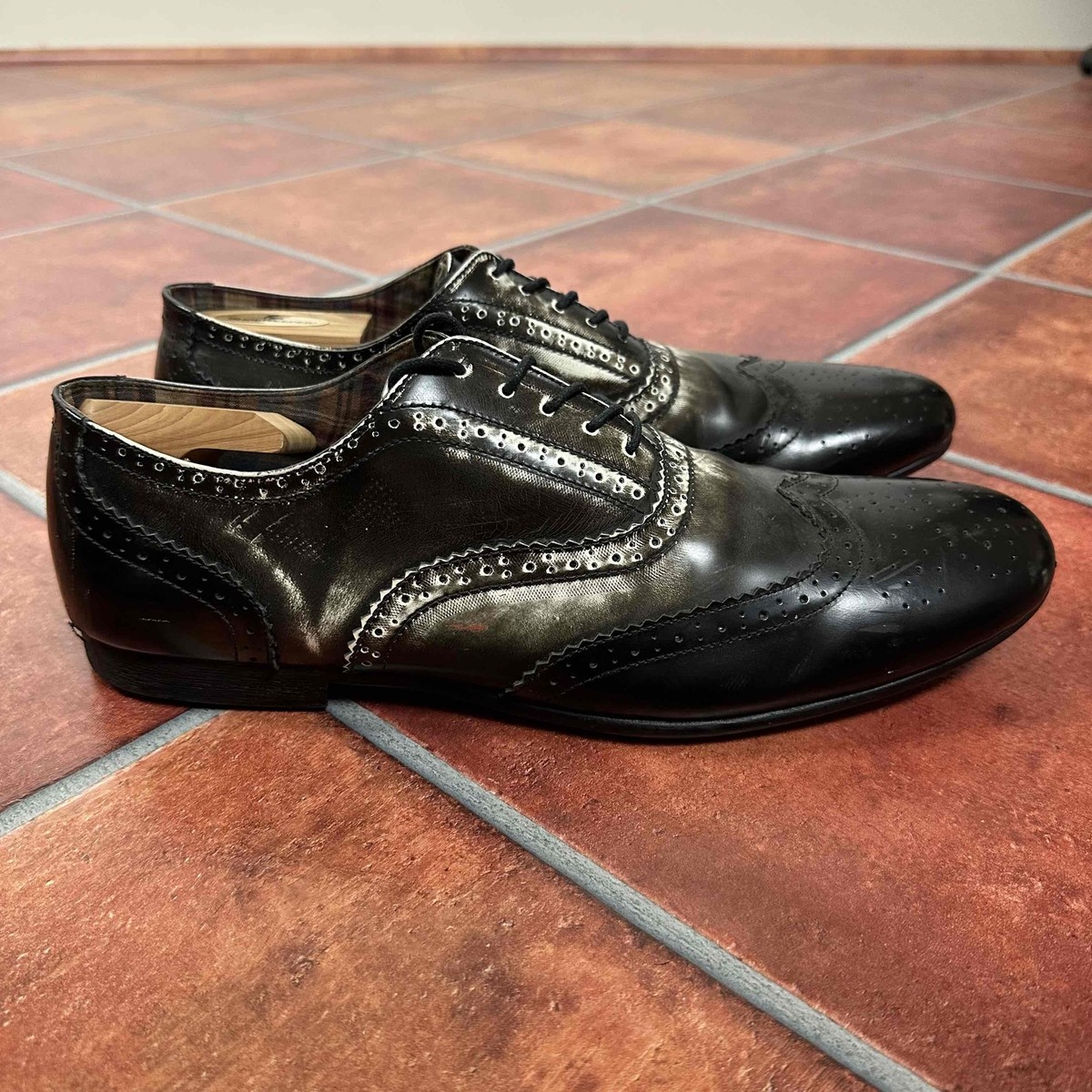 BedStu Black Leather Wingtip Brogue Oxford Shoes Size US 11  display picture 3