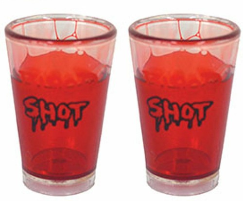 6 SMALL SHOT GLASSES SHOT CARNIVAL HALLOWEEN HIGH OBJECT 7CM FURNITURE - Picture 1 of 3