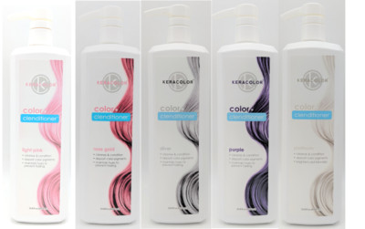 KERACOLOR color clenditioner 33.8 oz Choose: Light Pink RoseGold Purple Platinum