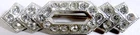 Vtg Goody Pin Brooch Art Deco Bar Antique Jewelry Silvertone Rhinestone 1920s