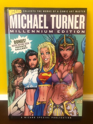 Signed 2005 Michael Turner Millenium Edition Wizard Special Comic Art HC Book