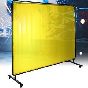 welding flame 4m 8x2 retardant screens curtain vinyl frame yellow