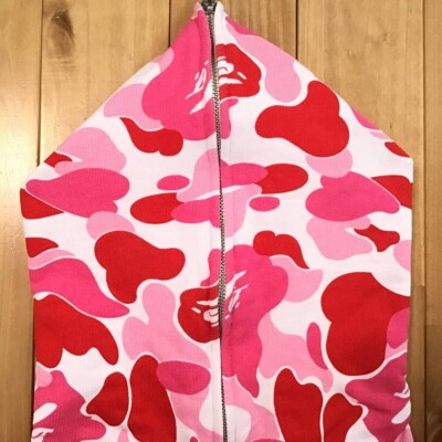 BAPE ABC camo Pink short full zip hoodie Women's A Bathing Ape