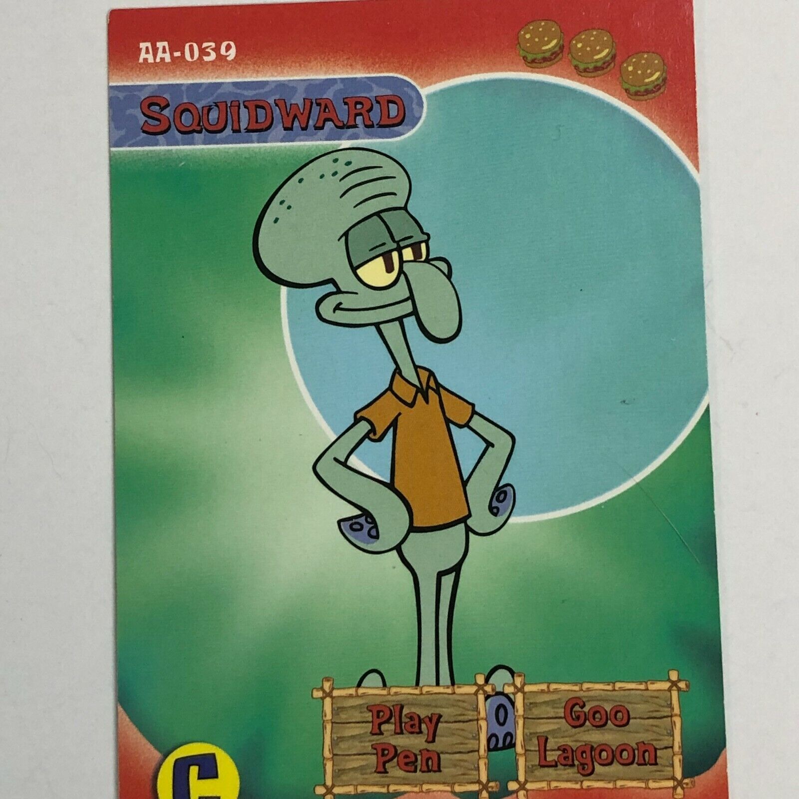 2003 UD Spongebob Squarepants Aquatic Amigos Squidward Gold Rare PSA 9  AA-041