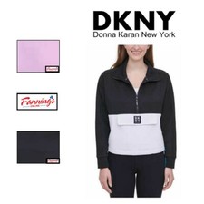 DKNY Sport Half 1/2 Zip Pullover W/ Front Pocket - I32