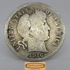 1916 Barber Silver Dime, 90% Silver - #C31794NQ