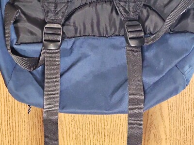Vintage 2000s EASTPAK Backpack Navy Blue Y2K Hiking School Made in