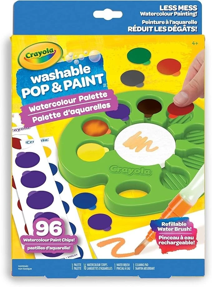 Crayola Watercolor Pop & Paint Palette, Washable Paint Kit, - FREE SHIPPING
