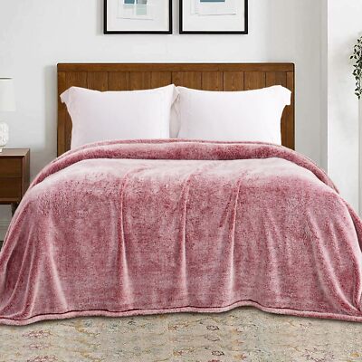 King Size Super Large Blanket Plush Fuzzy Fleece King Size Bed