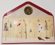 Papyrus Christmas Card Money Enclosure Winter Scene 