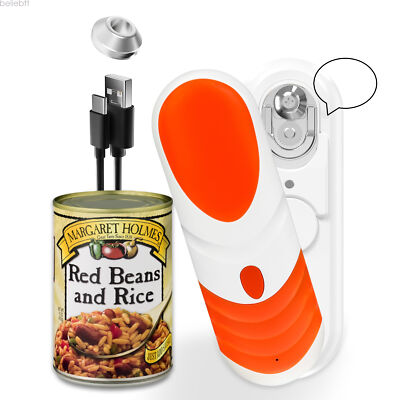 Auto Can Opener Electric Smooth Edge Cutter w/Replaceable Blade Rechargeable