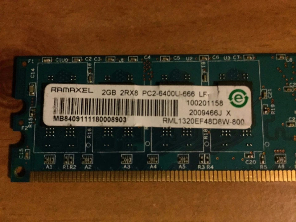 2GB Desktop Memory Ramaxel PC2-6400 DDR2-800MHz CL6 240-Pin DIMM Desktop Memory - Image 2 of 3