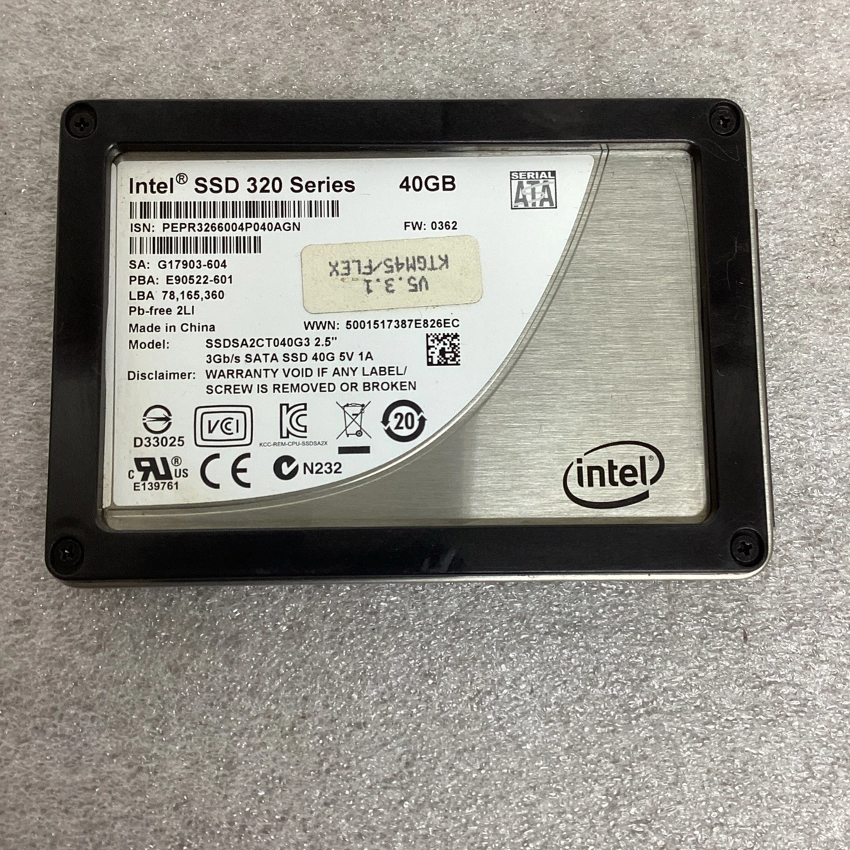 Solid State Drives 40 GB Storage Capacity for sale | eBay