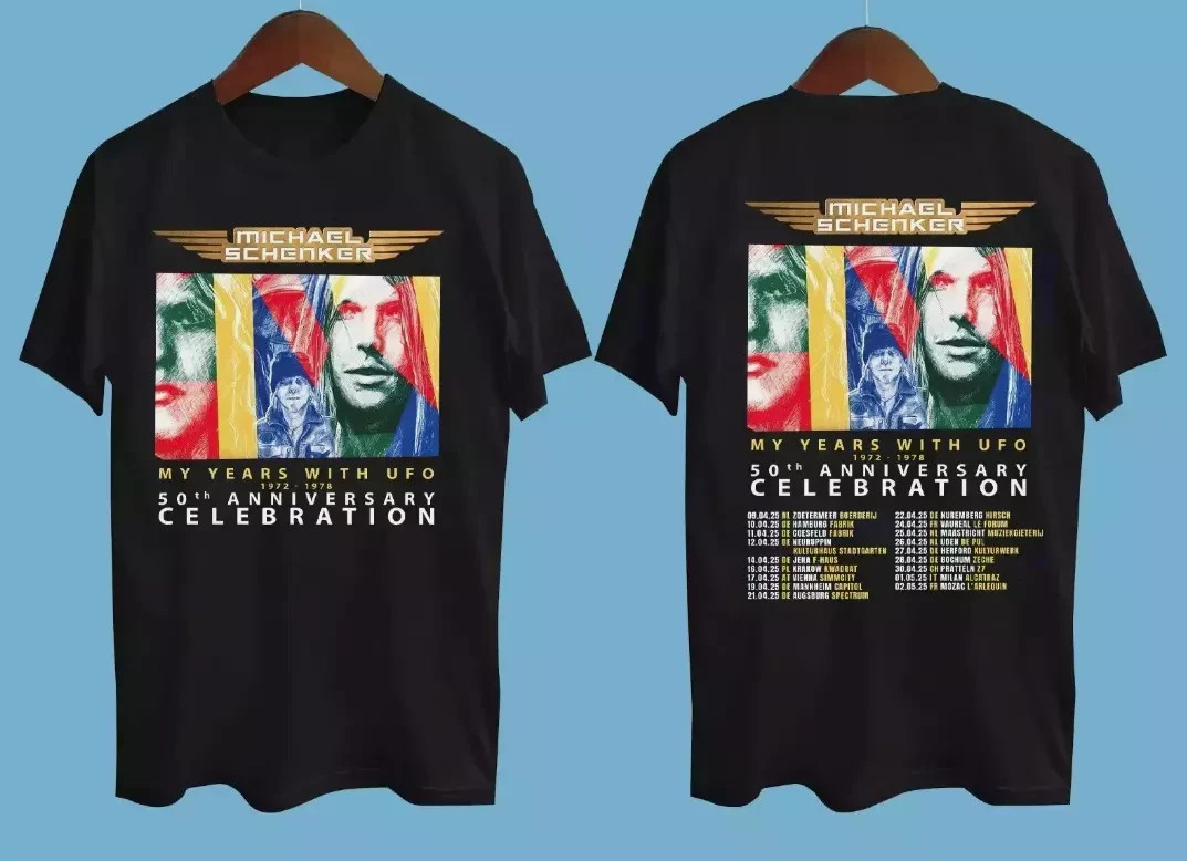 Michael Schenker My Years with UFO 2025 Tour Black All Size T-Shirt