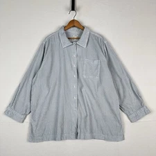 Vintage 90s LL Bean Women’s 3X Blue Wide Wale Corduroy Shirt Shacket
