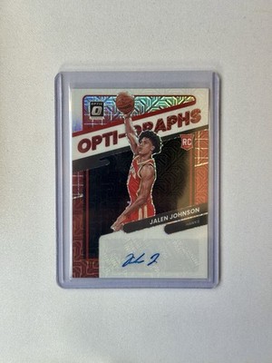 2021-22 Donruss Optic Jalen Johnson Rookie Auto Red Opti-graphs Choice RC