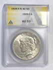 1926 S Peace "ANACS 53"🔥Lot of luster still left/ Rev Beautiful High Points💥✅