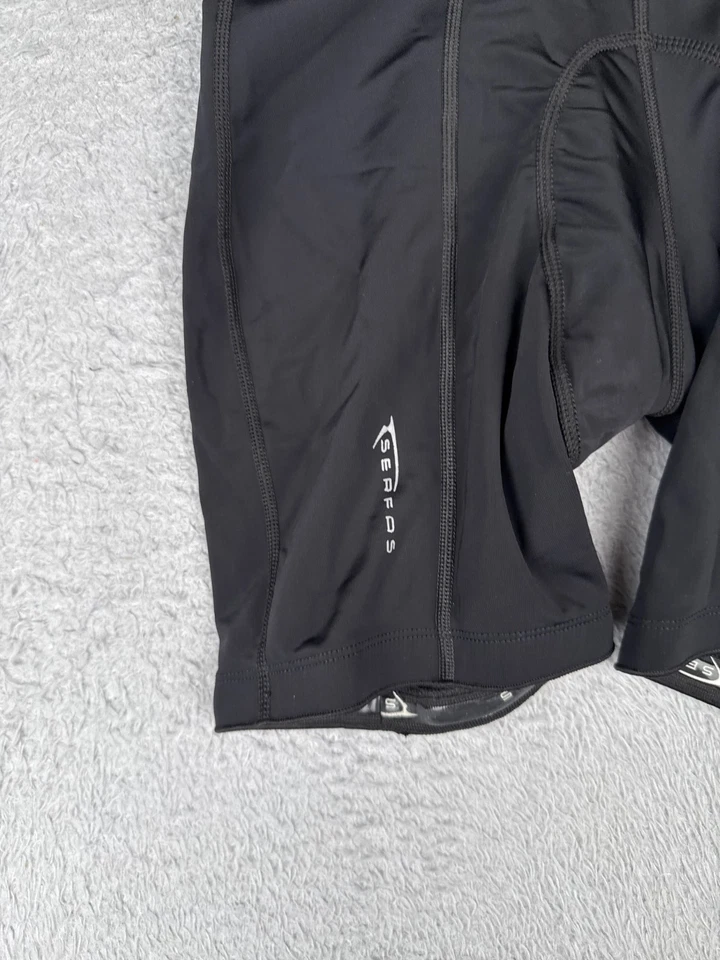 Pantalones Cortos de Ciclismo Serfas Para Mujer Grandes Negros Mezcla de Nylon Spandex Hechos en Estados Unidos Acolchados Foto 3 de 4