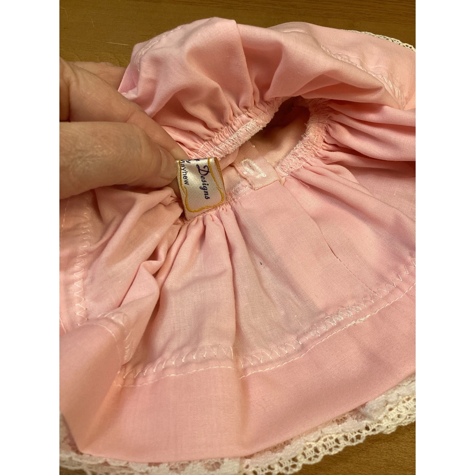 VETEMENTS Vestito Bambola Ideale Personaggio Americano Effanbee Toni Shirley Sue Rosa Frilly Pizzo