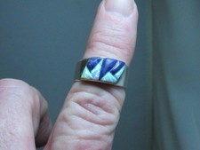 native American fire opal ring sterling