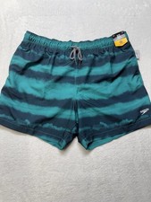 Speedo Men s XXL Swim Trunks Green/Blue 4 Way Stretch Swimwear New With Tags
