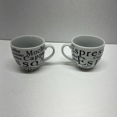 Set of 2 - Mr. Coffee Demitasse Espresso Cappuccino Coffee Cup Mug 2.5 oz