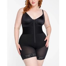 Shapellx Black AirSlim ElasticFuse Waistband Shaping Bodysuit Size XL NWT