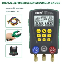 Digital Refrigeration Manifold Gauge Set Tool HVAC System Vacuum Pressure Tester